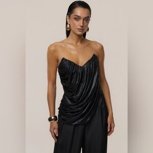 JLUX LABEL BLACK SOIRÉE METALLIC TOP